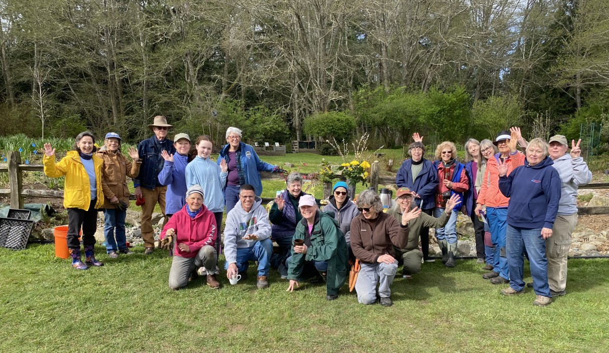 Native Plant Garden volunteers at a spring 2024 work party