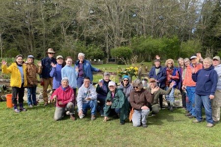 Native Plant Garden volunteers at a spring 2024 work party